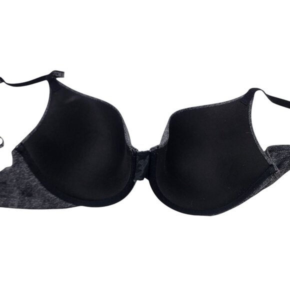 Victorias Secret Double Effect Bra 36B Black & Heather Gray - Picture 3 of 7